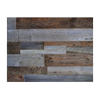 Reclaimed Wood Wall Paneling, Brown and Gray, 20 sq. ft.