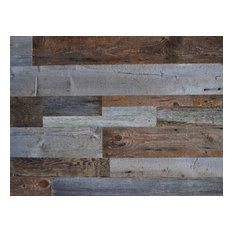 Reclaimed Wood Wall Paneling, Brown and Gray, 20 sq. ft.