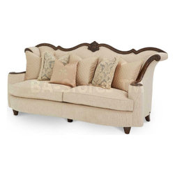 Victoria Palace Wood Trim Sofa by Michael Amini - Sofas