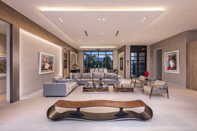 Home design - contemporary home design idea in Miami