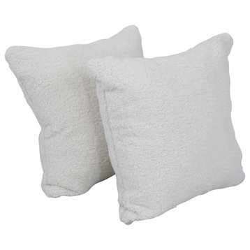 17" Jacquard Throw Pillows With Inserts, Set of 2, Grattan Rice