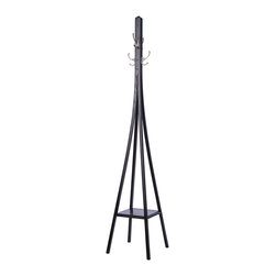 "Anatole" Solid Wood Coat Tree, COLOR: &Eacute;b&egrave;ne - Coatracks And Umbrella Stands