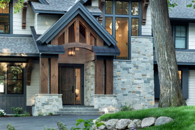Example of a mountain style exterior home design in Minneapolis
