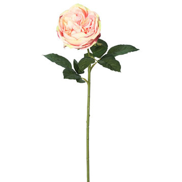 Vickerman 25" Open Rose Stem Arrangements, Per Pack/6, Light Pink