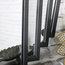 Black Art Deco Fan Style Wall Mirror 55.5cm x 59cm