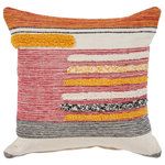 LR Home - Multi Lined Throw Pillow - Designed to thrill, our pillow collection will add intricate mastery and eye pleasing designs to any room. Bohemian is here and made for you. Whether you are looking to update your look or add to your collection, this piece is ready for you to bring home and admire. Multicolored to match any design, this pillow would look lovely in a seating area or bedroom. Handcrafted with the customer in mind, there is no compromise of comfort and style with the pillow line we create.