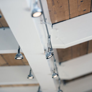 Stainless Steel Track Lighting with Hanging Pendant Lights