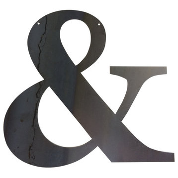 Large Ampersand "&", Clear Coat, 22"
