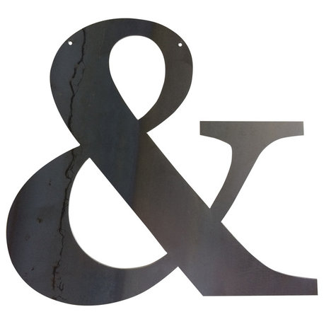 Large Ampersand "&", Painted Black, 24"