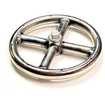 EasyFirePits.com - 6" Single Ring Gas Burner Made With 316 Stainless Steel - 6 inch Marine Grade 316 Stainless Steel Single Fire Ring Gas Burner with central 1/2 inch inlet hub and plug. Also known as the FR6.