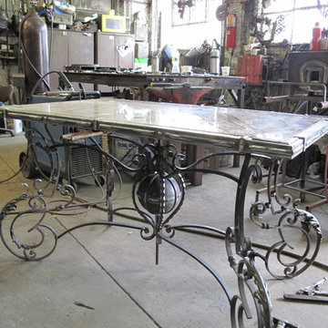 Mailbox and Iron Tables