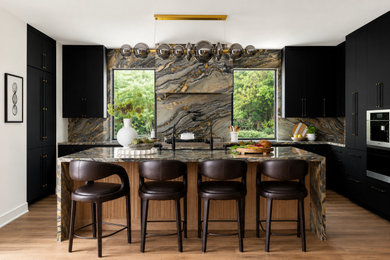 Minimalist kitchen photo in Houston