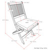 Miramar Whitewashed Hardwood Outdoor Folding Chairs, 2pc
