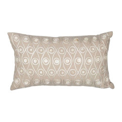 Kas Rugs Tonal Curves Taupe Decorative Pillow - Decorative Pillows