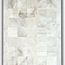 Patchwork Leather Cubed Cowhide Rug, White With Border, 200x300 cm