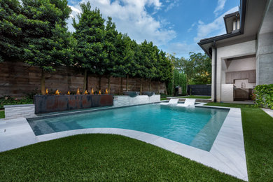 Example of a minimalist pool design in Houston