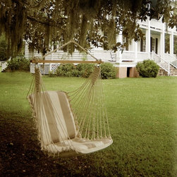 Pawley&rsquo;s Island Gardens Collection Cushioned Single Swing Hammock - Porch Swings