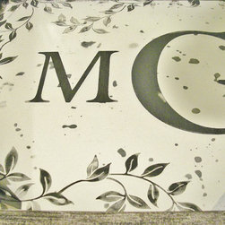 Monogram Mirror Serving Trays by Ruby Rose Studio - Mirrors