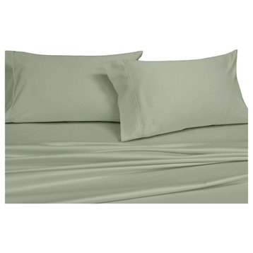 300TC 100% Cotton Solid Duvet Cover, Sage, Twin/Twin Xl