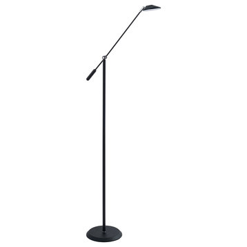 Sirino - LED Floor Lamp - Black/Chrome