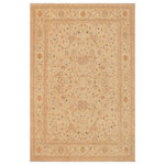Bareens Designer Rugs - Bohemien Ziegler Kallie Beige Rust Hand-Knotted Wool Rug - 8'10'' x 11'7'' - Enhance the ambiance of your home with this magnificent Persian-influenced Turkish hand-knotted rug made by skilled artisans capable of creating the most exceptional vegetable dyes and hand-spun wool. This exquisite handmade rug is a one-of-a-kind Peshawar Kafkaz, otherwise identified as Chobi, Chobi Peshawar, Oushak, or Ziegler rug. These handmade rugs are crafted in Pakistan utilizing superior-quality wool imported from Australia, New Zealand, and Korea in two types of weaves: the Persian weave and the Mori weave. This rug is meticulously crafted by hand using the finest natural vegetable dyes extracted from local plants. The artisans use a blend of hand-spun local and fine merino wool, resulting in a rug with a compelling texture, higher lanolin content, and longer staple. The artisans occasionally incorporate natural or artificial silk into the pile to enhance specific motifs. The finished product is an awe-inspiring execution of flawless design and an understated palette that exudes elegance.