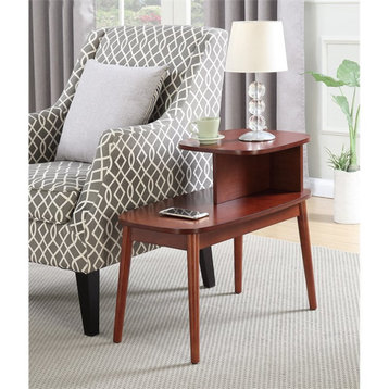 Convenience Concepts Maxwell Mid-Century End Table in Mahogany Wood Finish