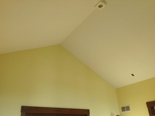 Fan And Track Lighting With Vaulted Ceiling