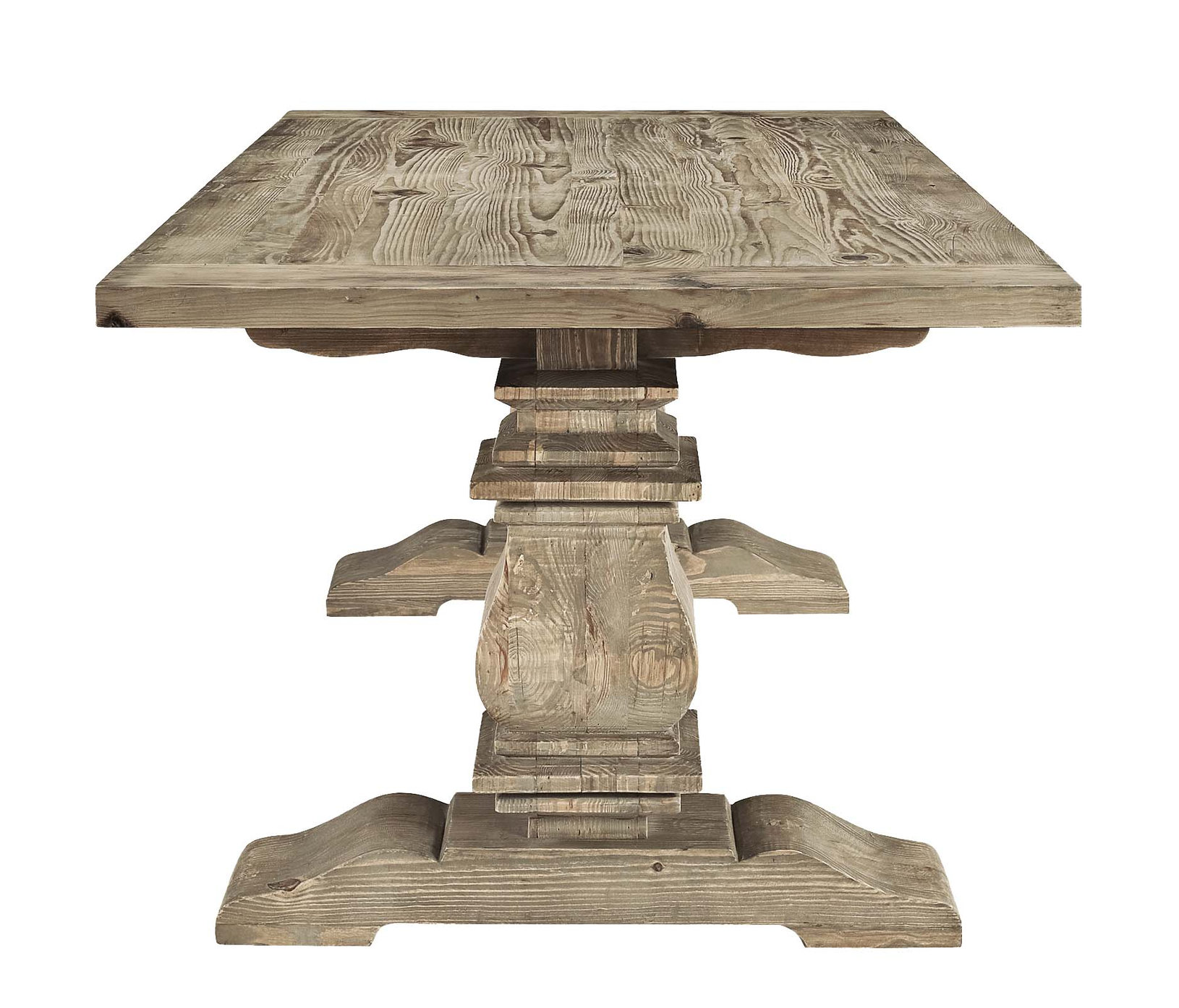 Rectangular Table Double Column MODWAY Column Rectangle Wood Dining Table - French Country - Dining ...