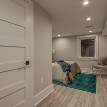 Basement remodeled with bedroom space and extra closet space
