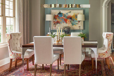 Inspiration for a contemporary dining room remodel in Raleigh