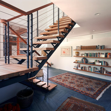 Reclaimed Heart Pine Stair Treads & Landing