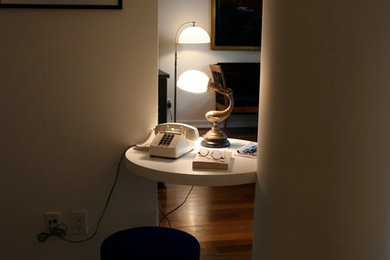 Trendy living room photo in New York