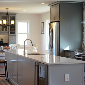 Two Tone Gray Kitchen in Oakton