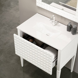 Macral Diamond 32" floor vanity bathroom. White. - Bathroom Cabinets