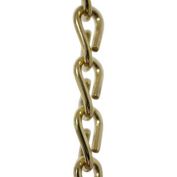 Steel Double Jack Basket Chain, Various Finishes, Polished Brass, U13