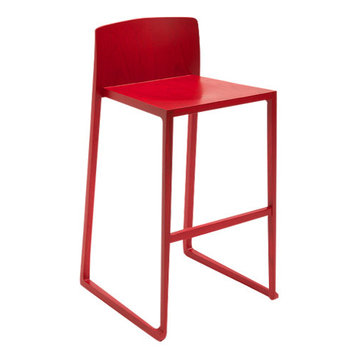 Hanna Bar Stool, 29" Seat Height, Red