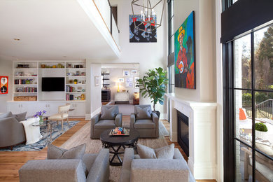 Living room - transitional living room idea in DC Metro