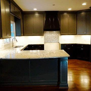 Modern Kitchen Makeover-Cabinetry, Granite, Backsplash, Lighting