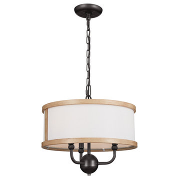 Heddle 3-Light Transitional Ceiling Light in Anvil Iron