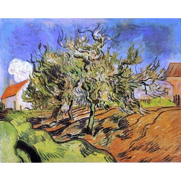 Vincent Van Gogh Landscape With Three Trees and a House Wall Decal