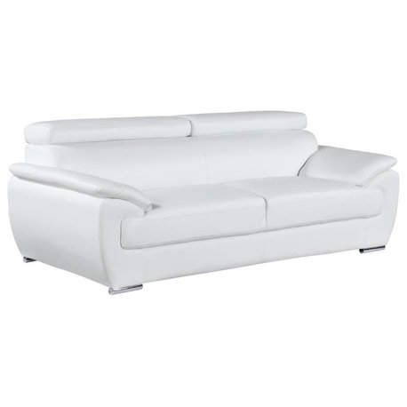Nestore Premium Genuine Leather Match Sofa White