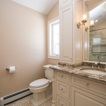 Glamorous white bathroom suite