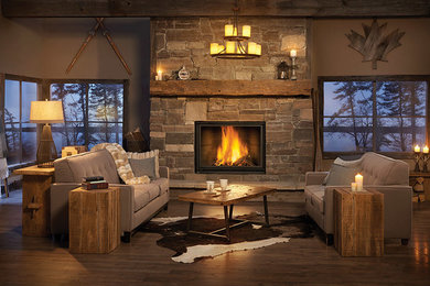 Example of a southwest family room design in Other