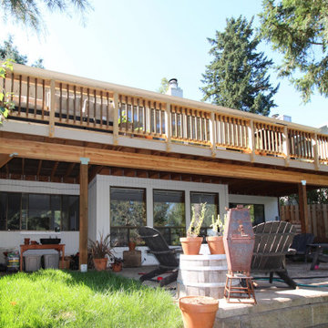 Addition with a waterproof deck above