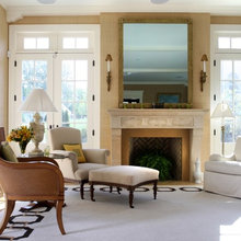 Fireplace with mirror