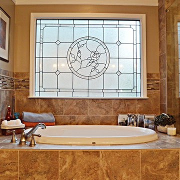 Johns Creek, GA - 2 Bathrooms and Fireplace Surround