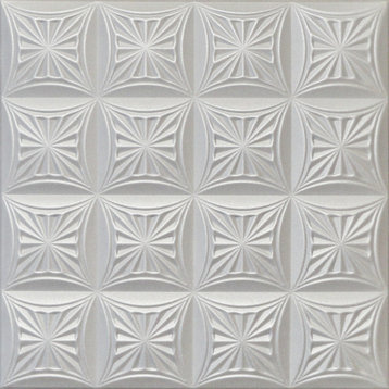 19.6"x19.6" Styrofoam Glue Up Ceiling Tiles R40 Platinum