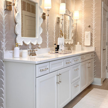 Coastal Schumacher inspired Master Bathroom for a Queen!