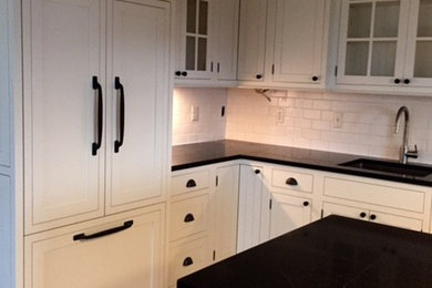Inspiration for a transitional home design remodel in Boston