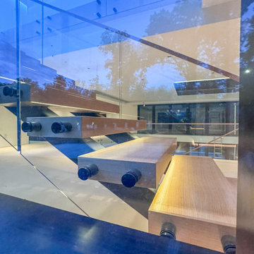 Project #126 | Contemporary Staircases with Integrated LEDs & Glass Railing